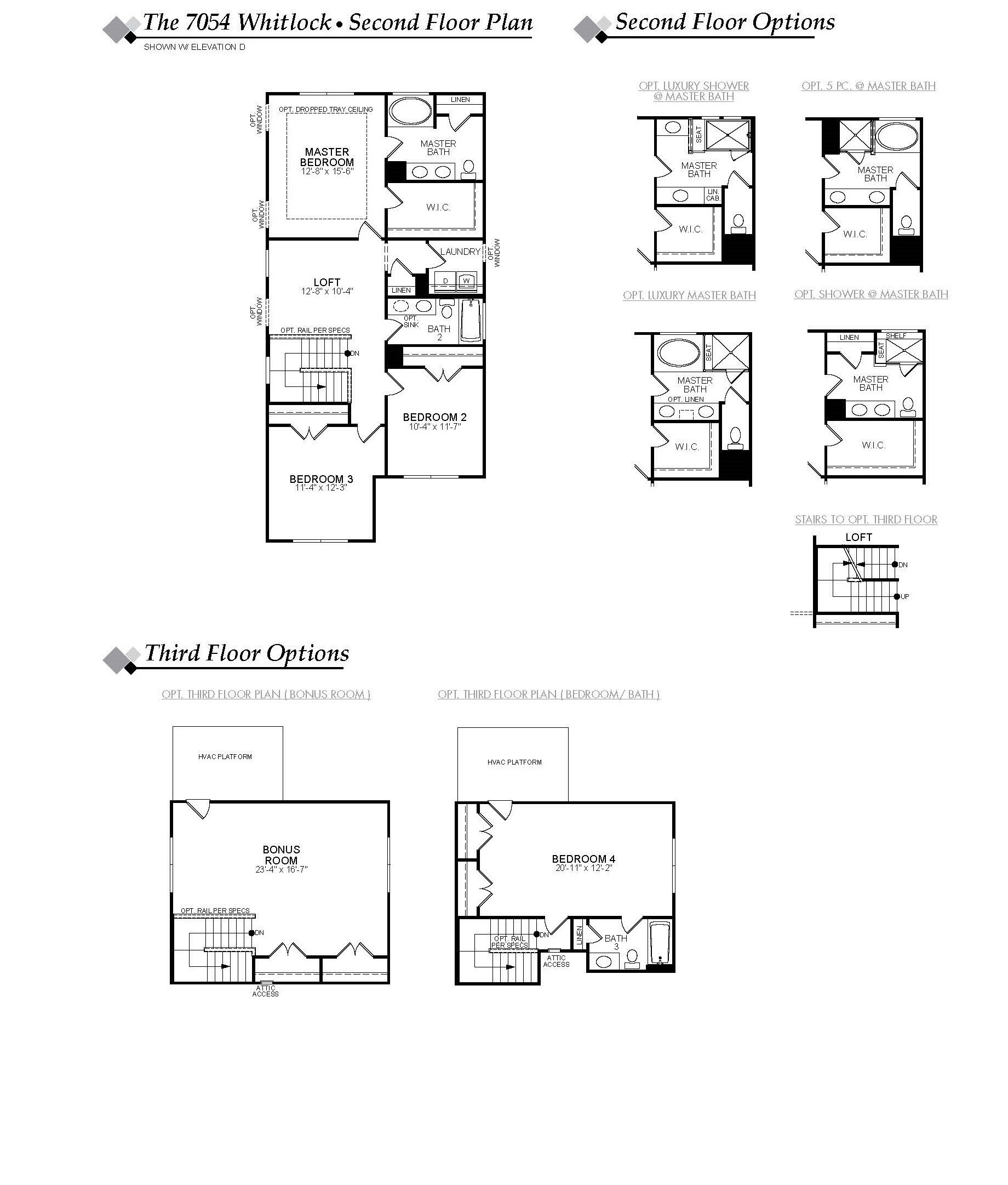 Whitlock With TwoCar Garage Floor Plan Caledonia Eastwood Homes